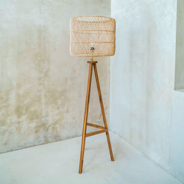 Aluna Rattan Tripod Floor Lamp