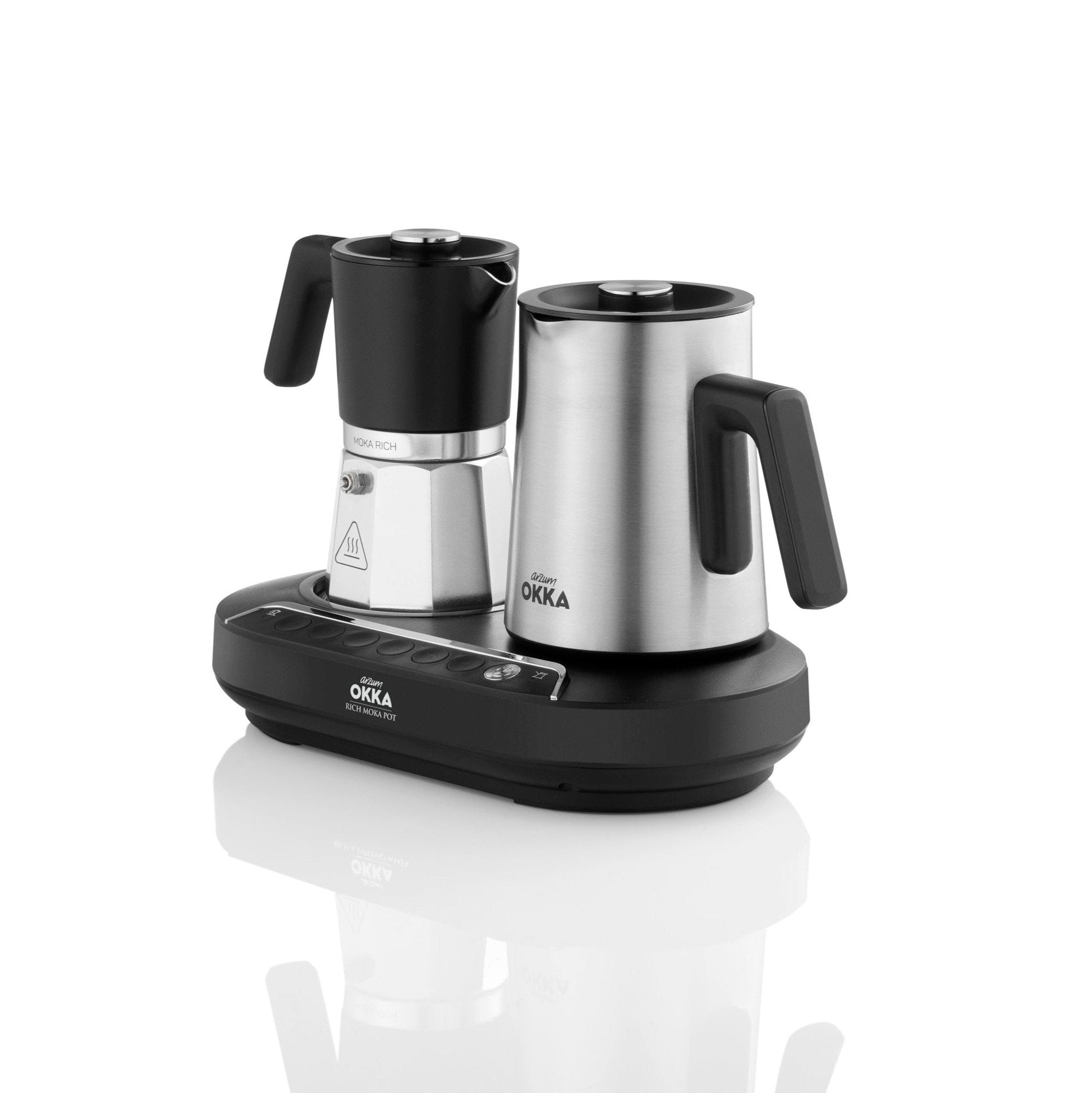 Arzum Okka Rich Moka Pot Turkish Coffee and Moka Maker, Velvetiser, Milk Frother