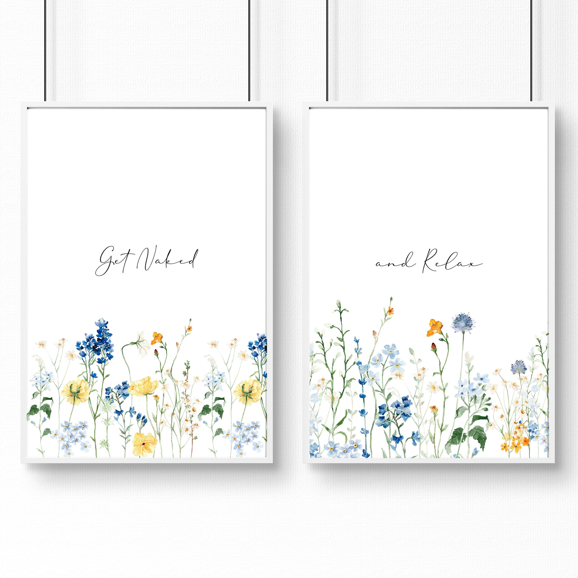 Bathroom Decor Small | Set of 2 wall art prints