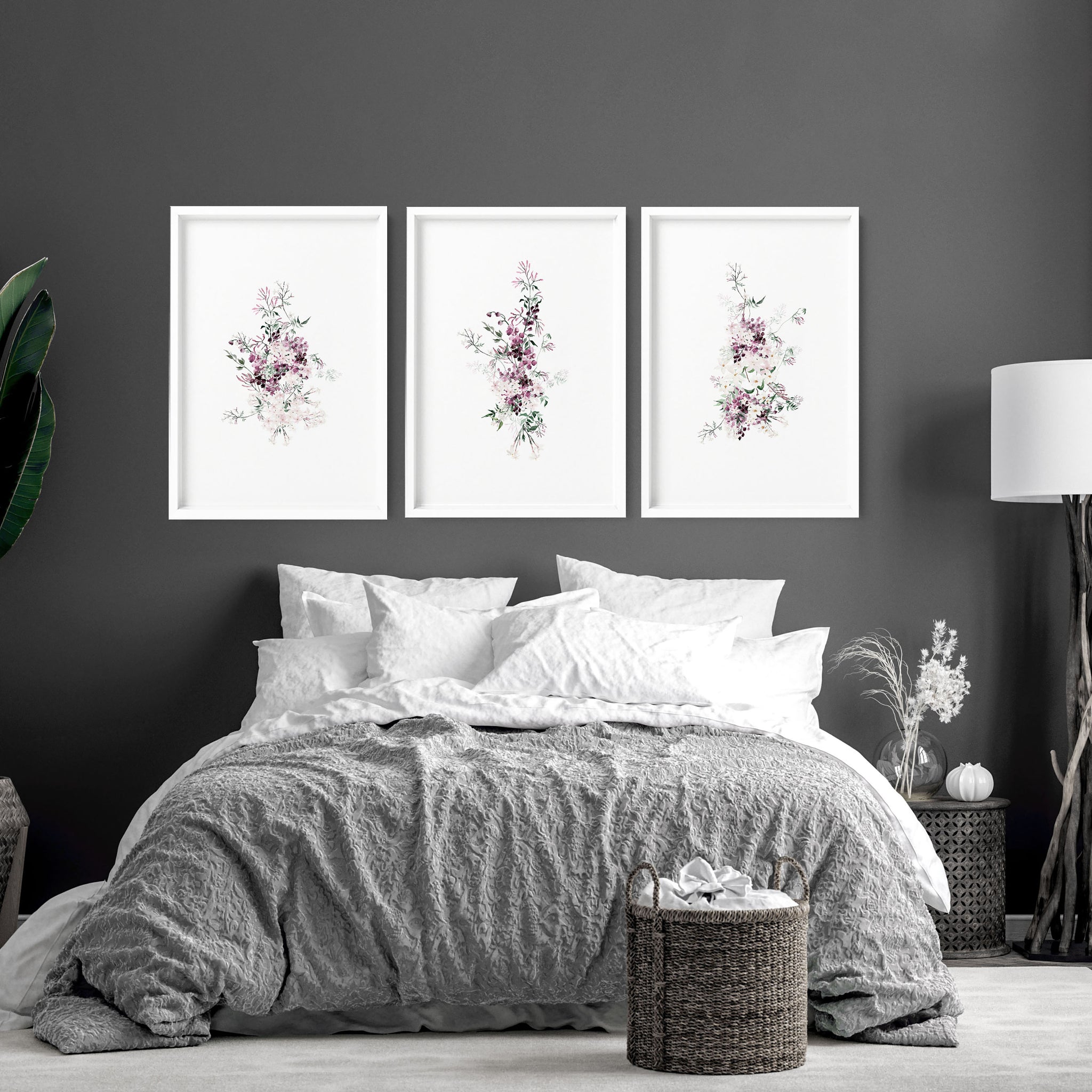 Artwork In Bedroom | Set of 3 wall art prints