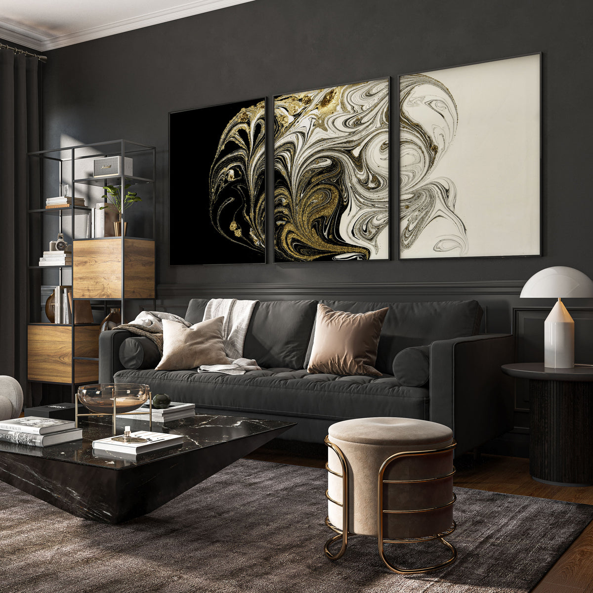 Unique Art Prints for Wall – Yin Yang Set of 3