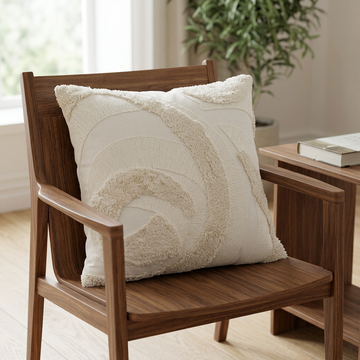 Cream Textured Cushion | Bosie Ozella