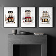 Interior Design Art Paris Winter Street Scene Wall Art Prints | 