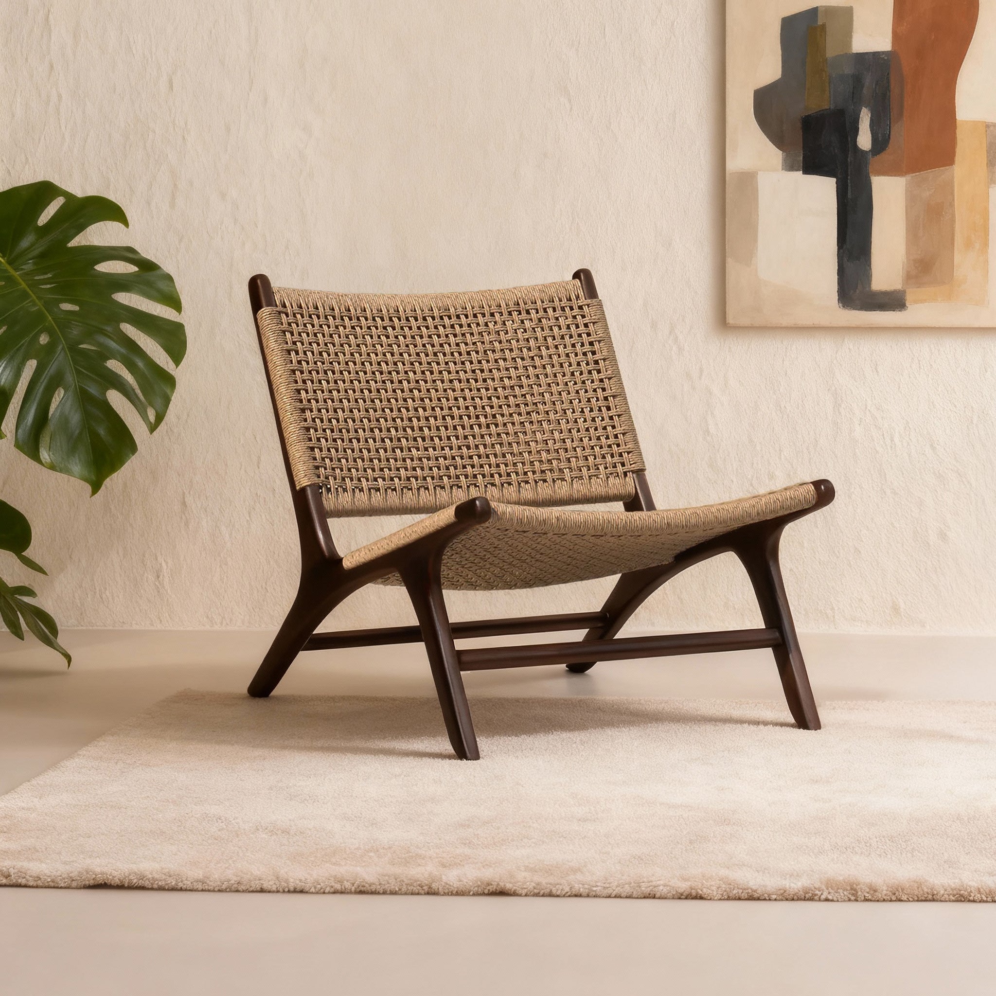 Zara Chocolate Rattan Accent Chair
