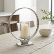 Medium Silver Finish Candle Holder | Cirqua