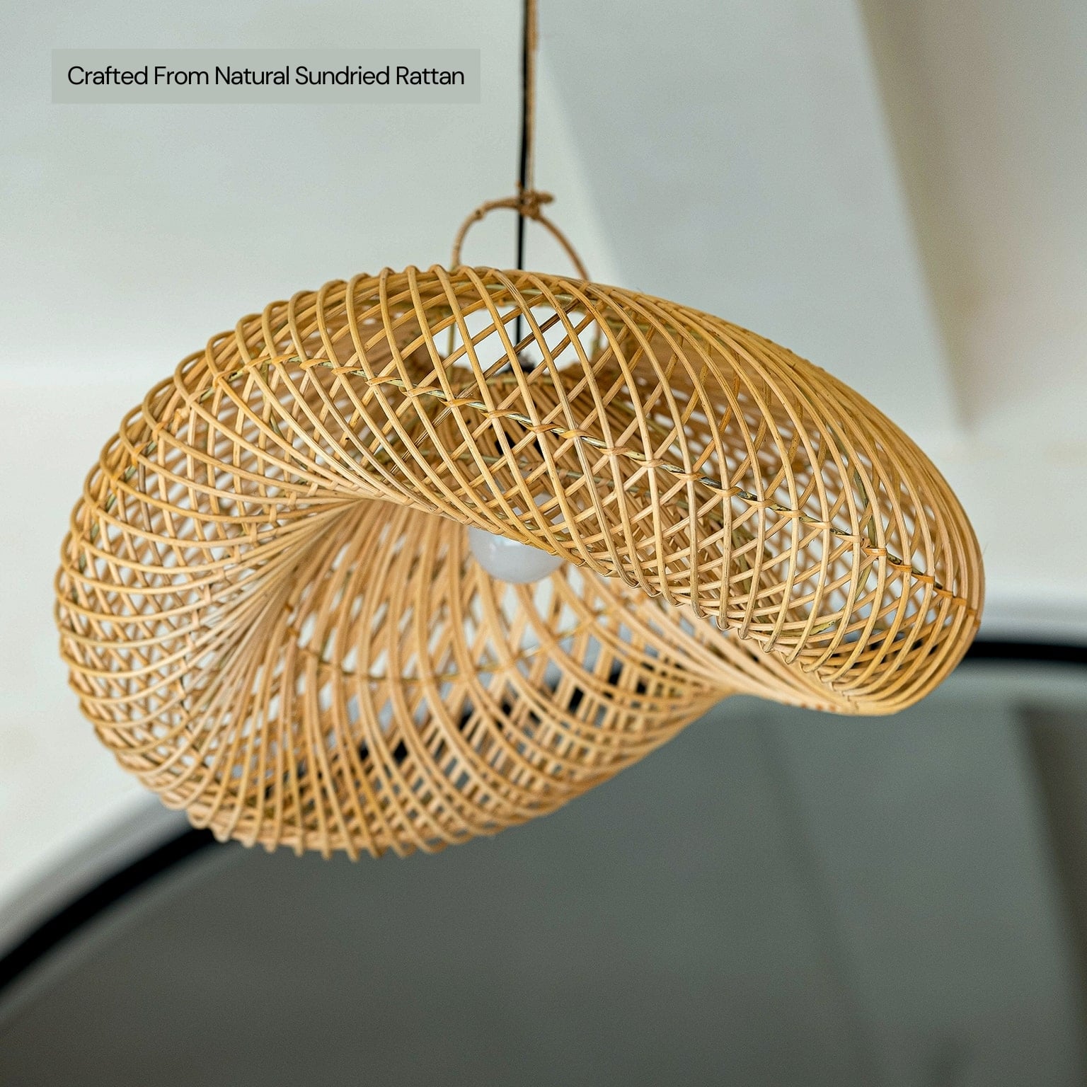 Surya Wilted Rattan Lamp Shade
