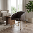 Delta Brown Leather Effect Dining Chair