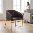 Delta Brown Leather Effect Dining Chair