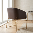 Delta Brown Leather Effect Dining Chair