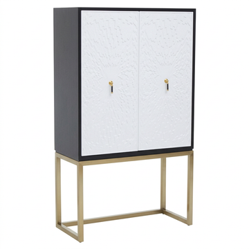 Dumas Black and White 2 Door Cabinet