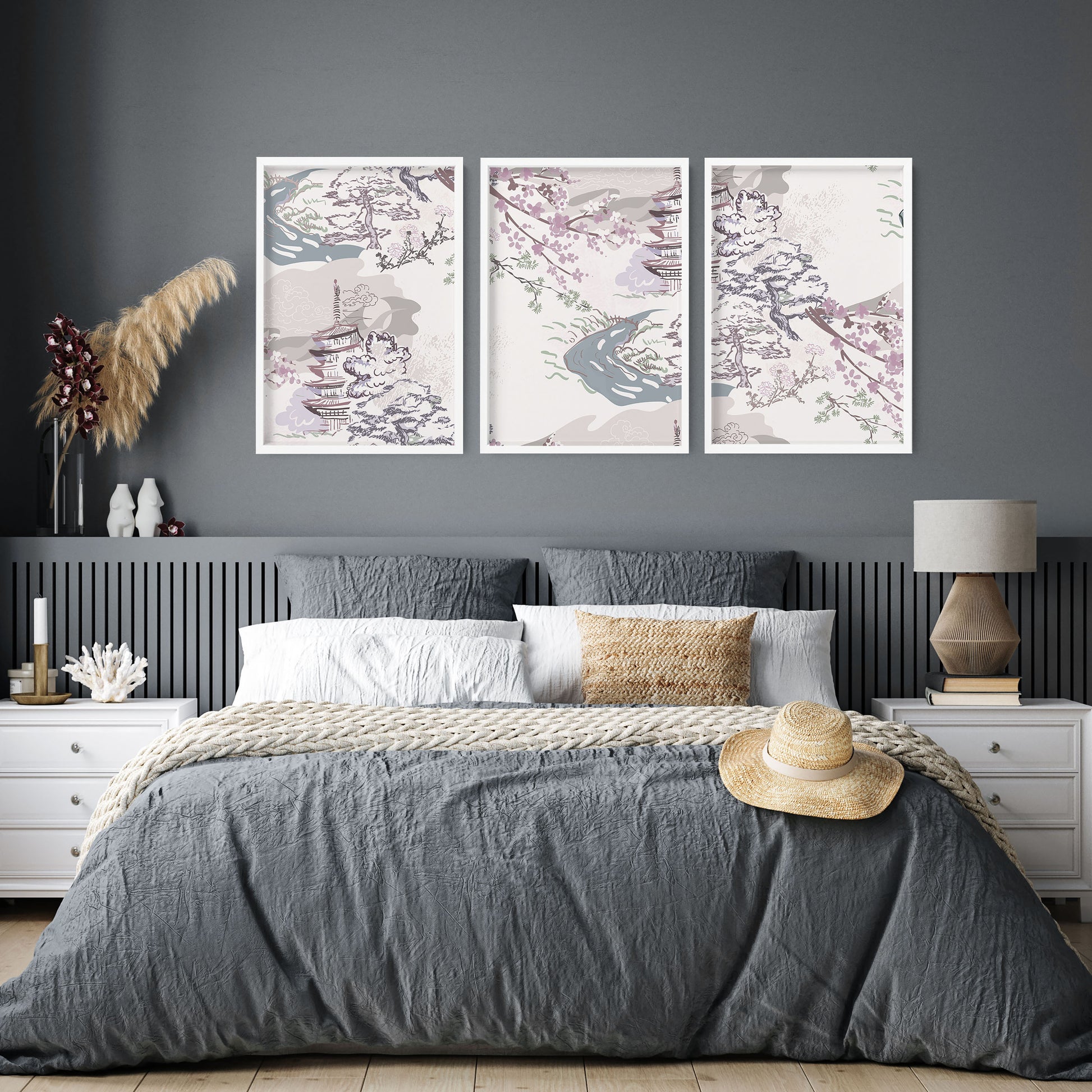 Wall art in bedrooms | set of 3 prints - About Wall Art