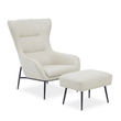 Kaiko Stone Leather Effect Armchair and Footstool