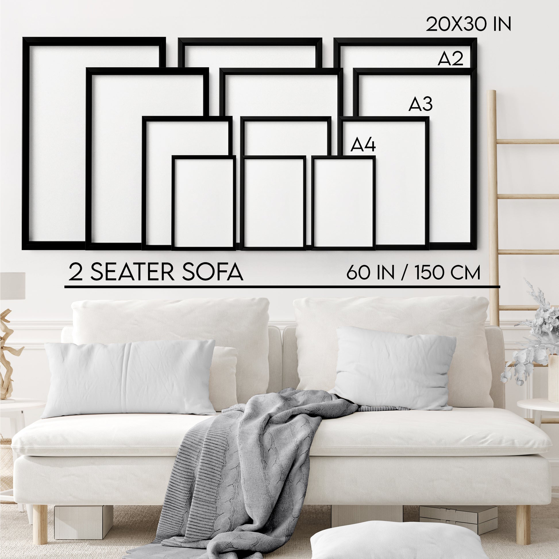 Large Living Room Pictures | Set of 3 wall art prints