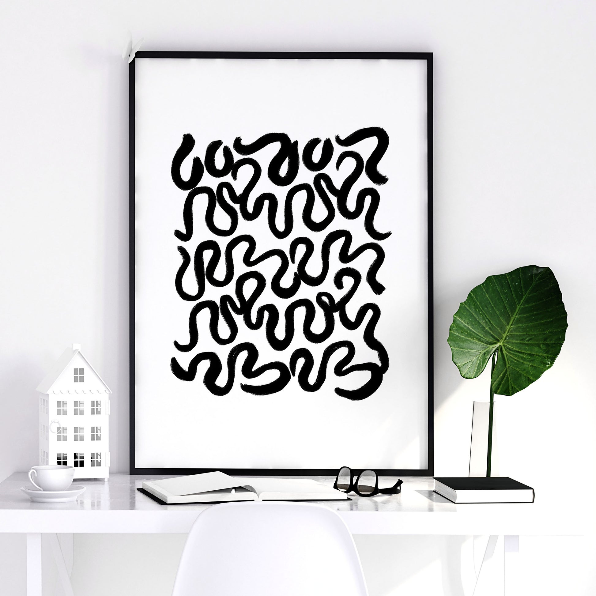 Modern Art For Living Room Wall | Set of 3 wall art prints