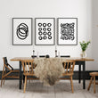 Modern Art For Living Room Wall | Set of 3 wall art prints