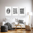 Modern Art For Living Room Wall | Set of 3 wall art prints