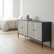 Luxor Grey Recycled Pine Wood 4 Door Sideboard