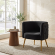 Manhattan Black Fabric Tub Chair