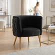 Manhattan Black Fabric Tub Chair