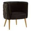 Manhattan Black Fabric Tub Chair