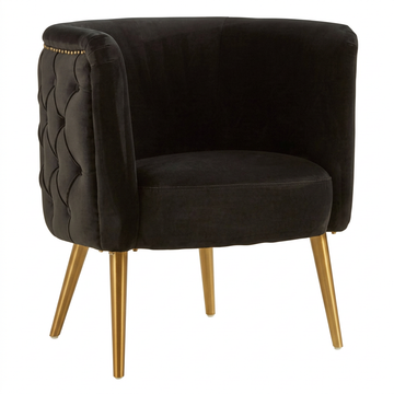 Manhattan Black Fabric Tub Chair