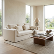 Menton Cream Linen 3 Seater Sofa