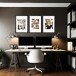 Office Decoration Wall | Set of 3 wall art prints