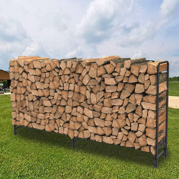 Heavy Duty Firewood Log Rack, Long Large Storage Holder, Wood Stackers, Garden Indoor, 91.6‚Äù