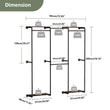 Industrial Pipe Clothes Rack, Wall-Mounted Metal Clothes Stand, Walk-in Wardrobe, with Shelves