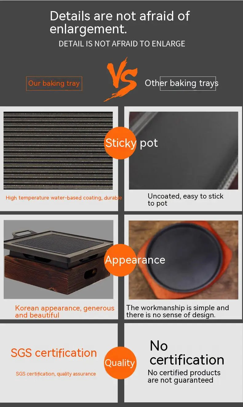 Smokeless Portable BBQ Grill Korean Japanese Barbecue Grill Charcoal BBQ Oven Alcohol Stove Household Non-stick Cooking Tools