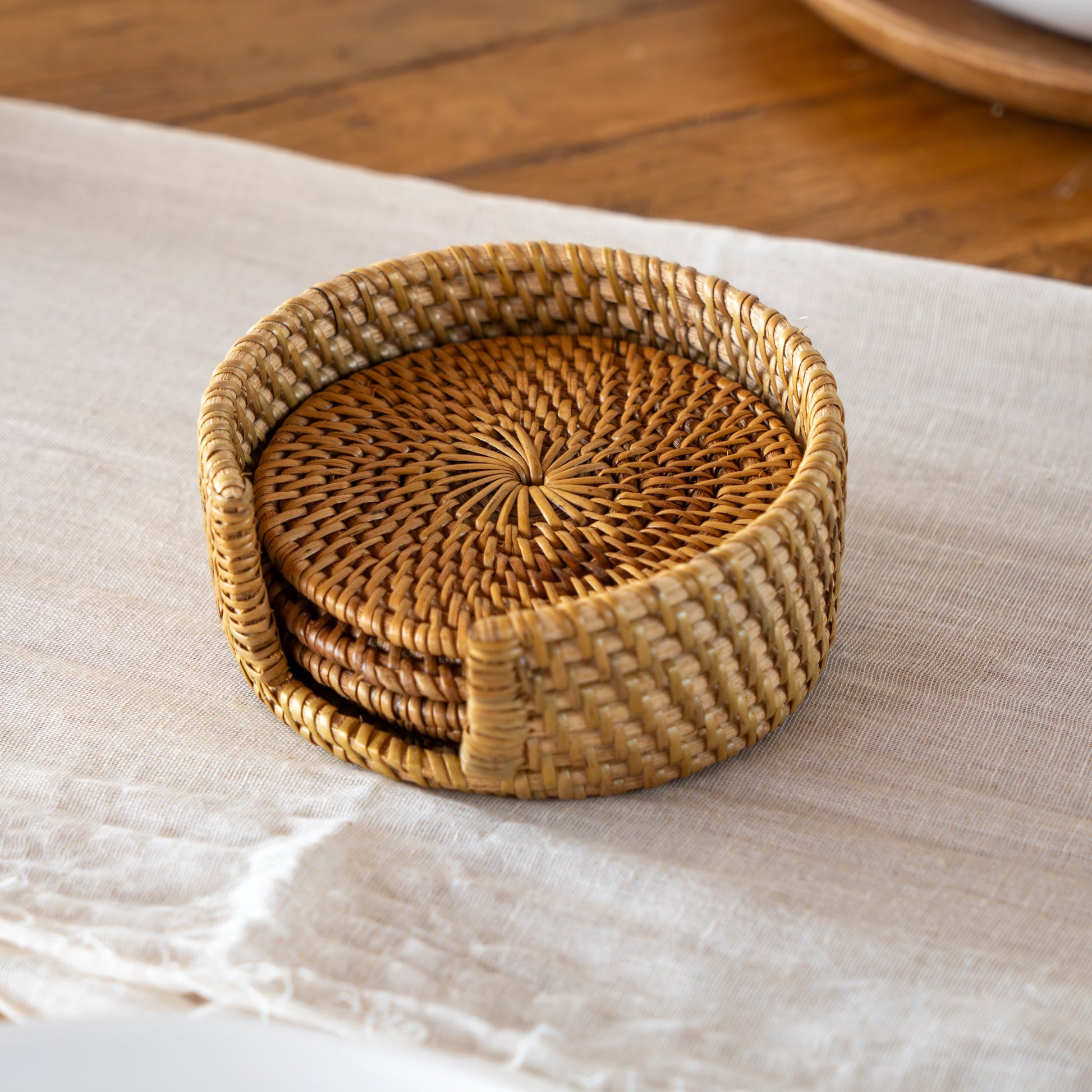 Sipi Rattan Coasters