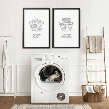 Wall Art Laundry Room | Set of 2 wall art prints