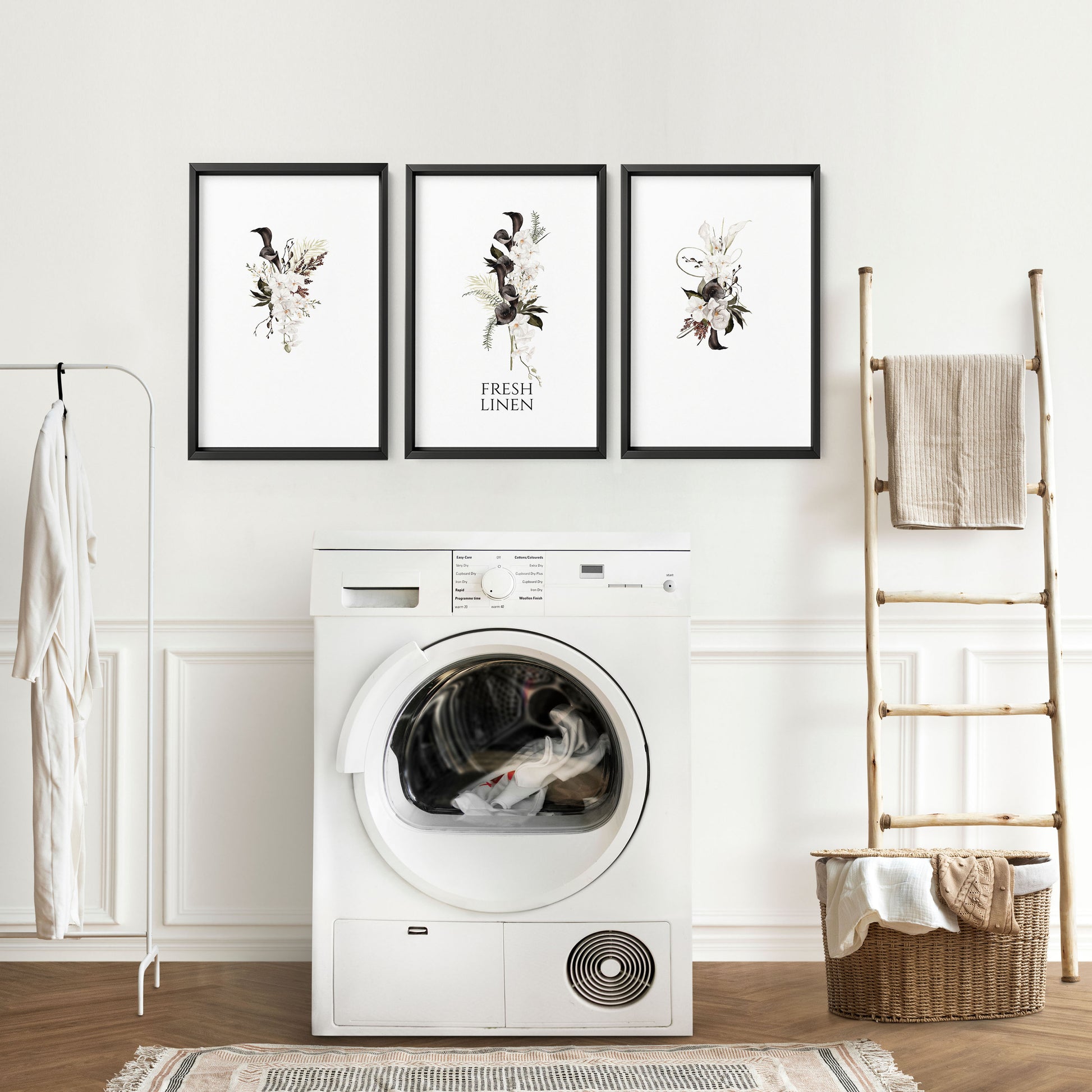 Wall Art For Laundry Room | Set of 3 wall art prints