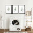 Modern Laundry Room Ideas | Set of 3 wall art prints