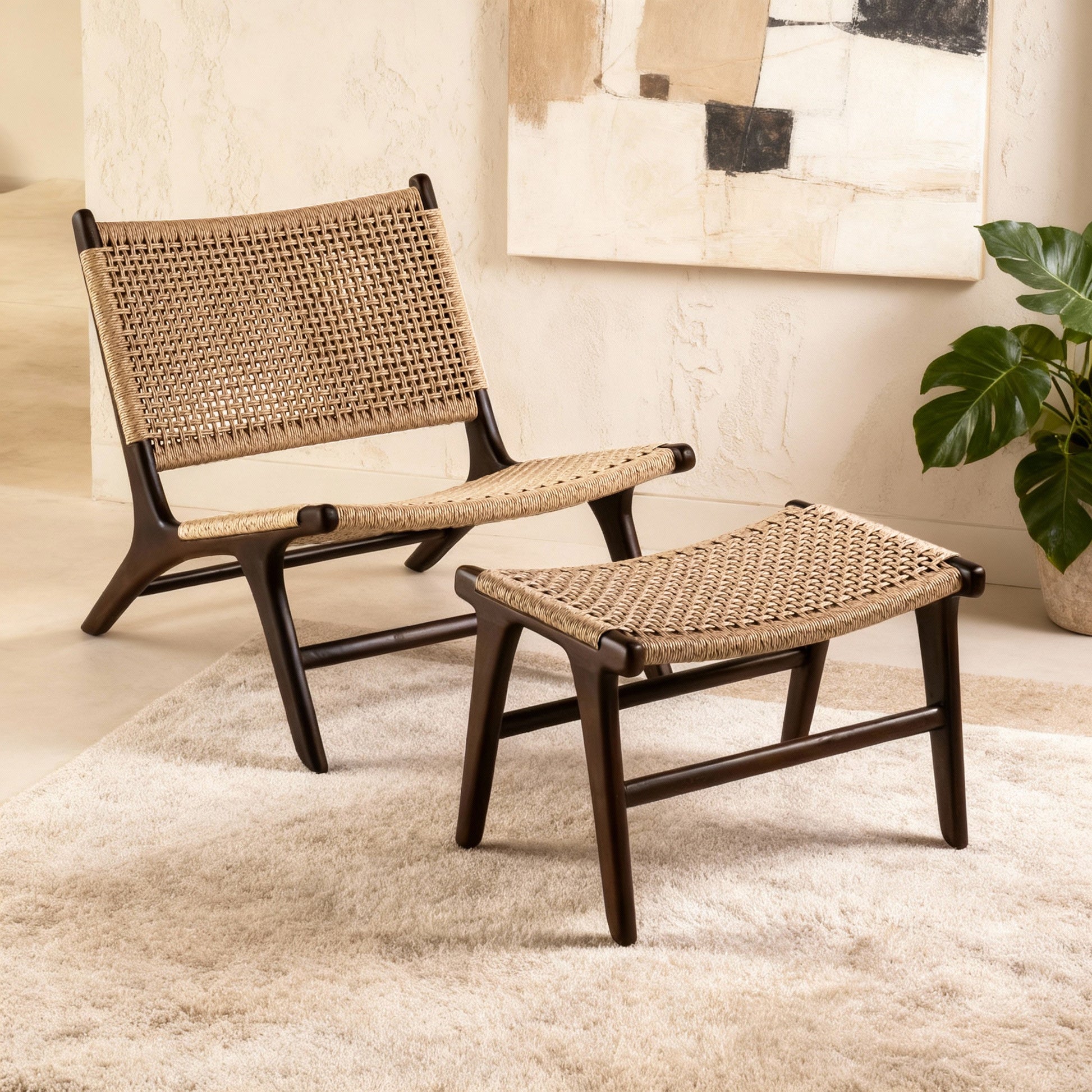 Zara Chocolate Rattan Accent Chair