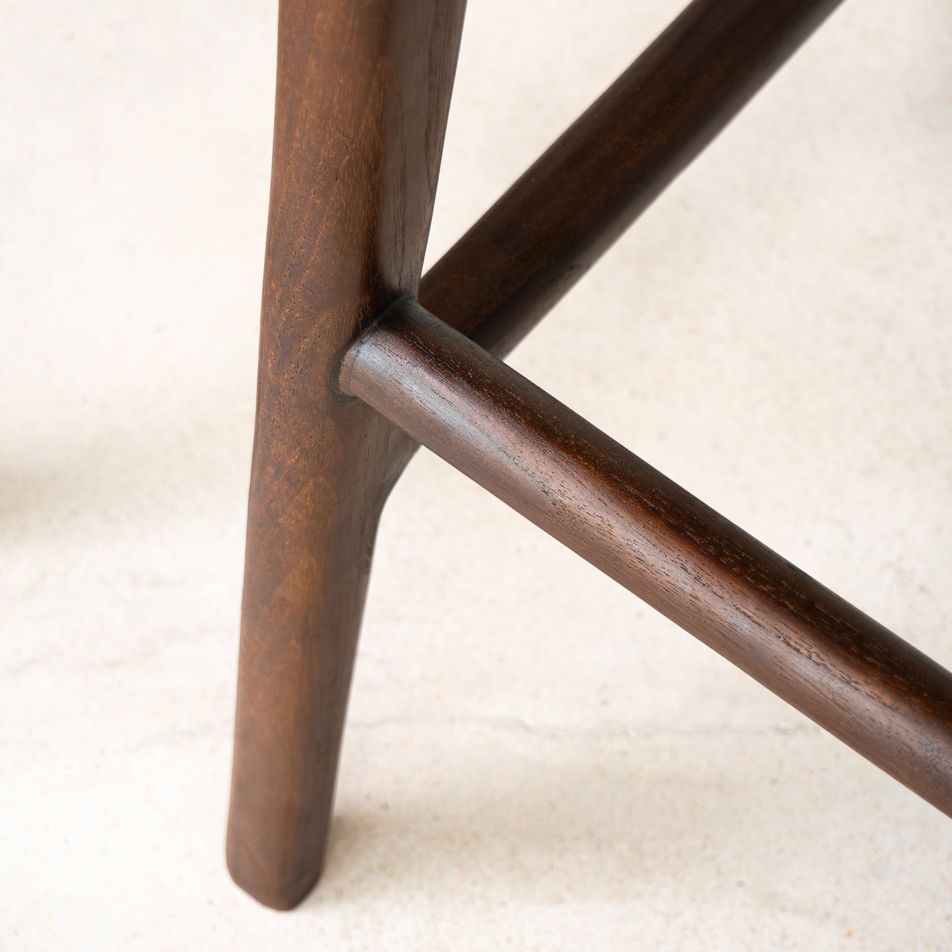 Zara Teak & Rattan Bar Stool - Chocolate
