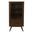 A - Line Display Cabinet with 2 Drawers and 2 Shelves in Smoked Oak
