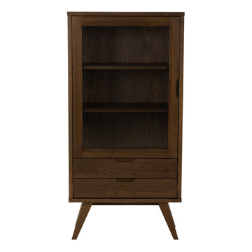 A - Line Display Cabinet with 2 Drawers and 2 Shelves in Smoked Oak