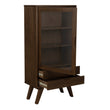 A - Line Display Cabinet with 2 Drawers and 2 Shelves in Smoked Oak
