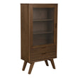 A - Line Display Cabinet with 2 Drawers and 2 Shelves in Smoked Oak