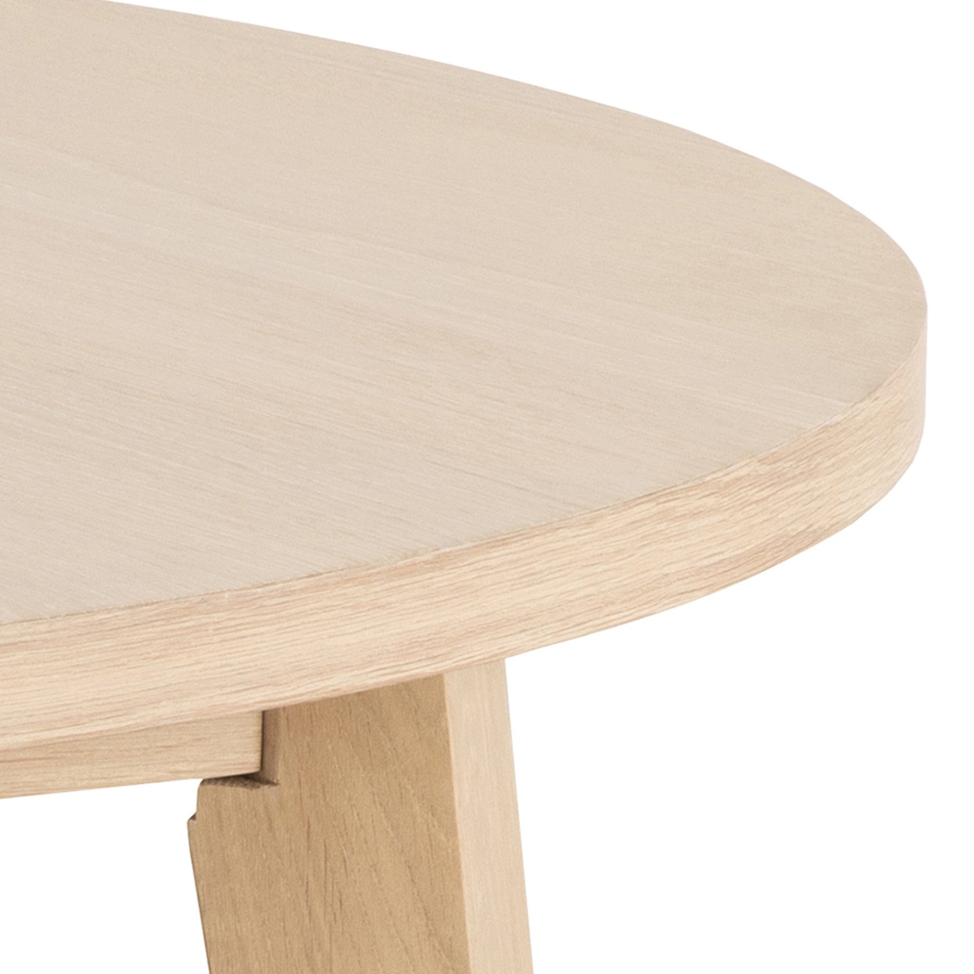 A - Line Round Dining Table in White Oak