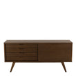 A - Line Sideboard with 4 Drawers and Sliding Door in Smoked Oak