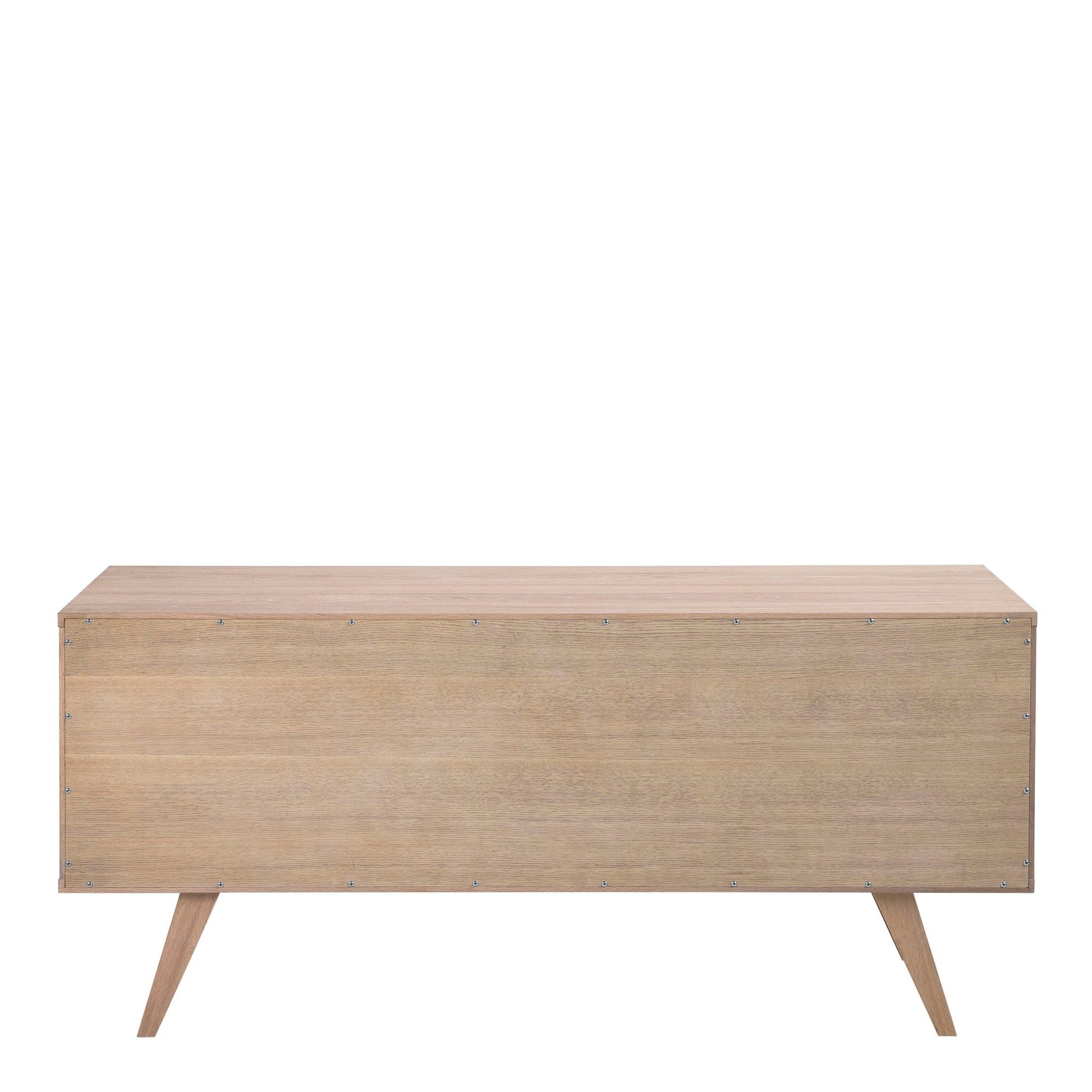 A - Line Sideboard with 4 Drawers and Sliding Door in White Oak