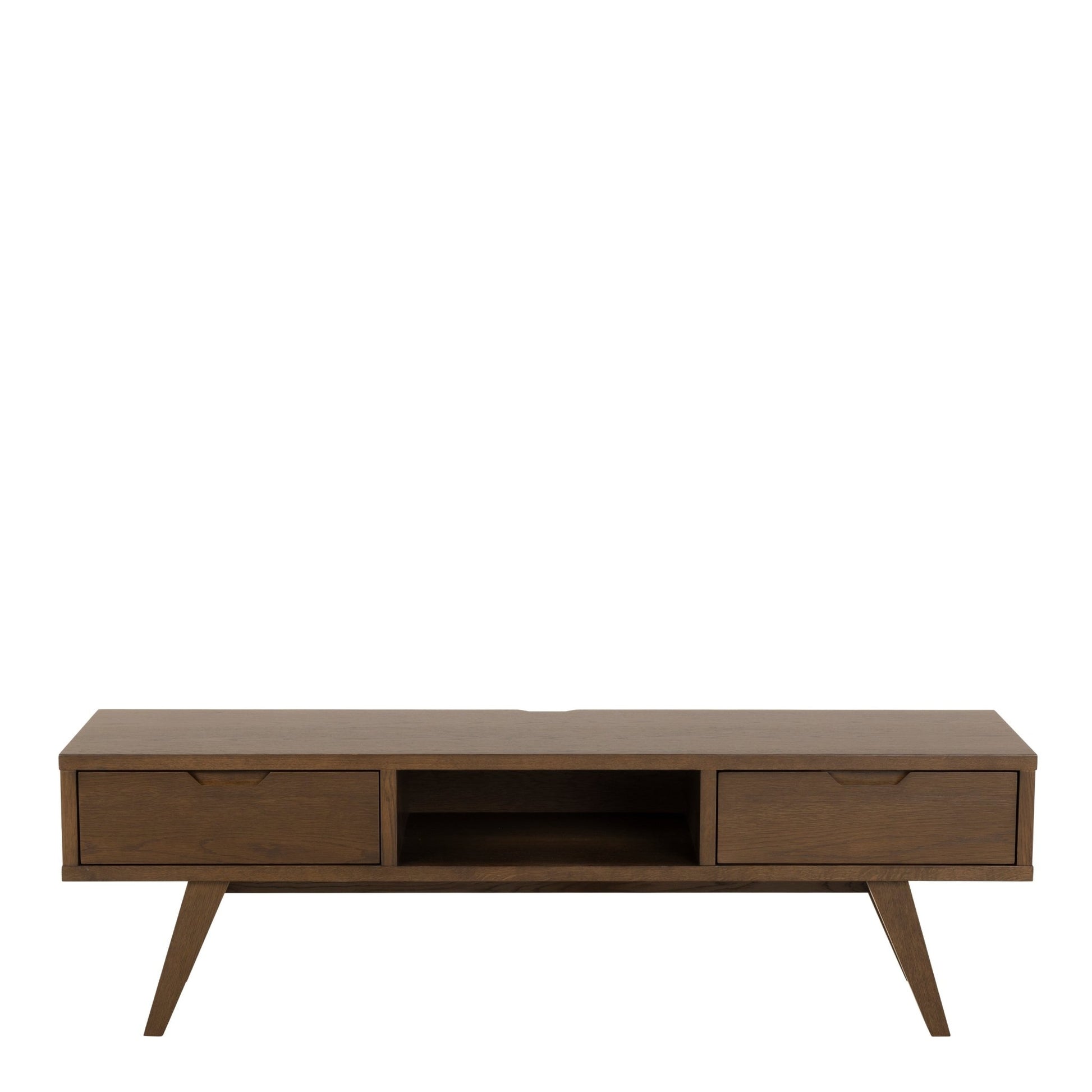 A - Line TV Unit with 2 Drawers in Smoked Oak