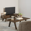 A - Line TV Unit with 2 Drawers in Smoked Oak