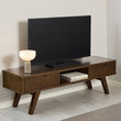 A - Line TV Unit with 2 Drawers in Smoked Oak