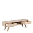 A - Line TV Unit with 2 Drawers in White Oak
