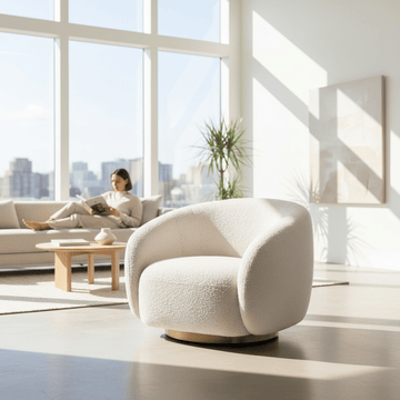 A532 Boucle Lounge Chair, Display (with scratches on the base)