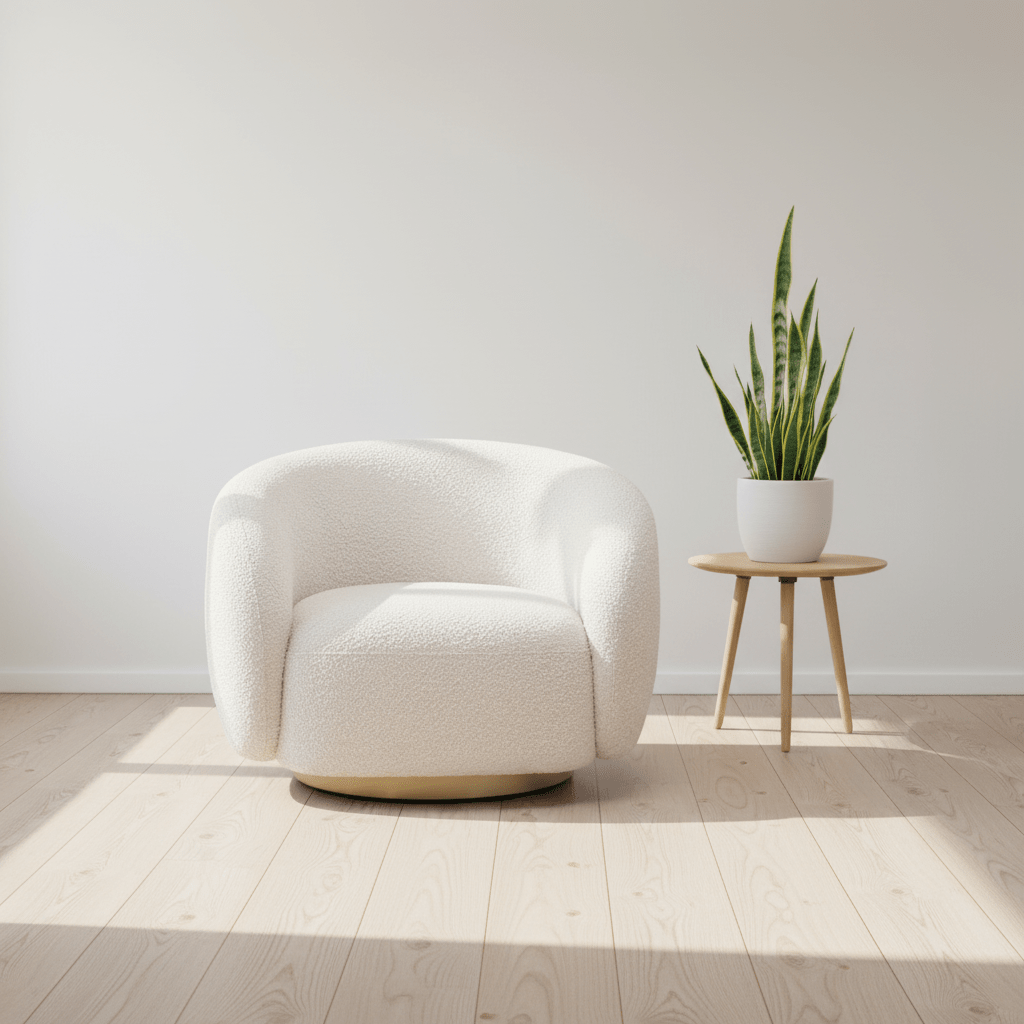 A532 Boucle Lounge Chair, Display (with scratches on the base)