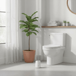 Abaska Off White Marble And Stainless Steel Toilet Brush